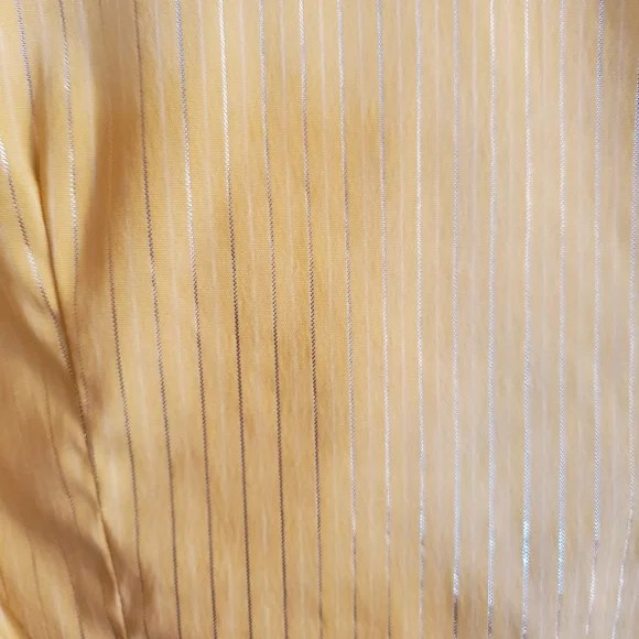 DCC STRETCH YELLOW WITH SILVER THREAD BLOUSE S Lge - Picture 9 of 9